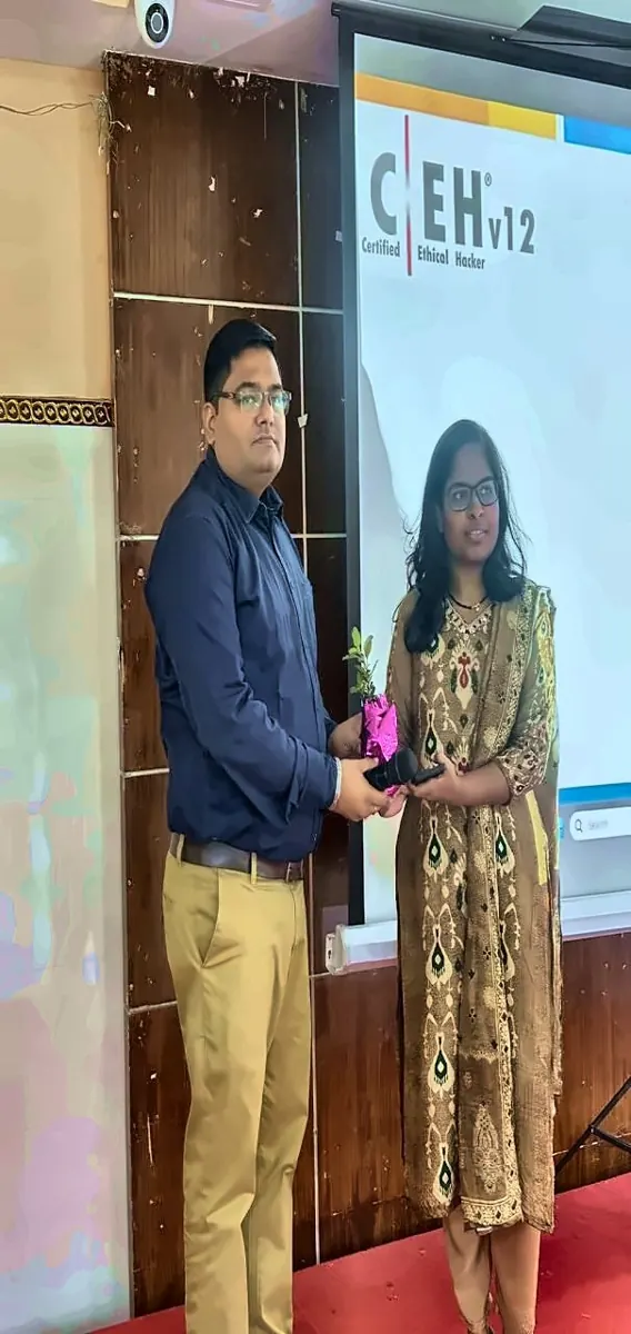 Rishikesh Pandey conducting a Cyber Security with practical demonstrations session at Reena Mehta College of Arts, Commerce, Science & Management Studies, 10 Feb 2026